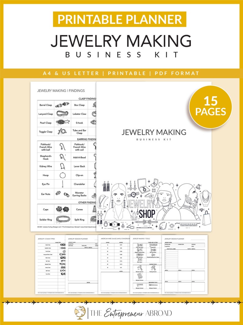 Jewelry Making Business Kit Printable Jewelry Design Etsy