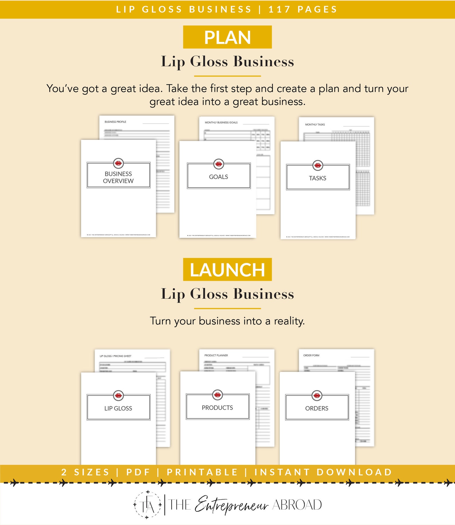 Lip Gloss Business The Startup Planner™ Printable Etsy