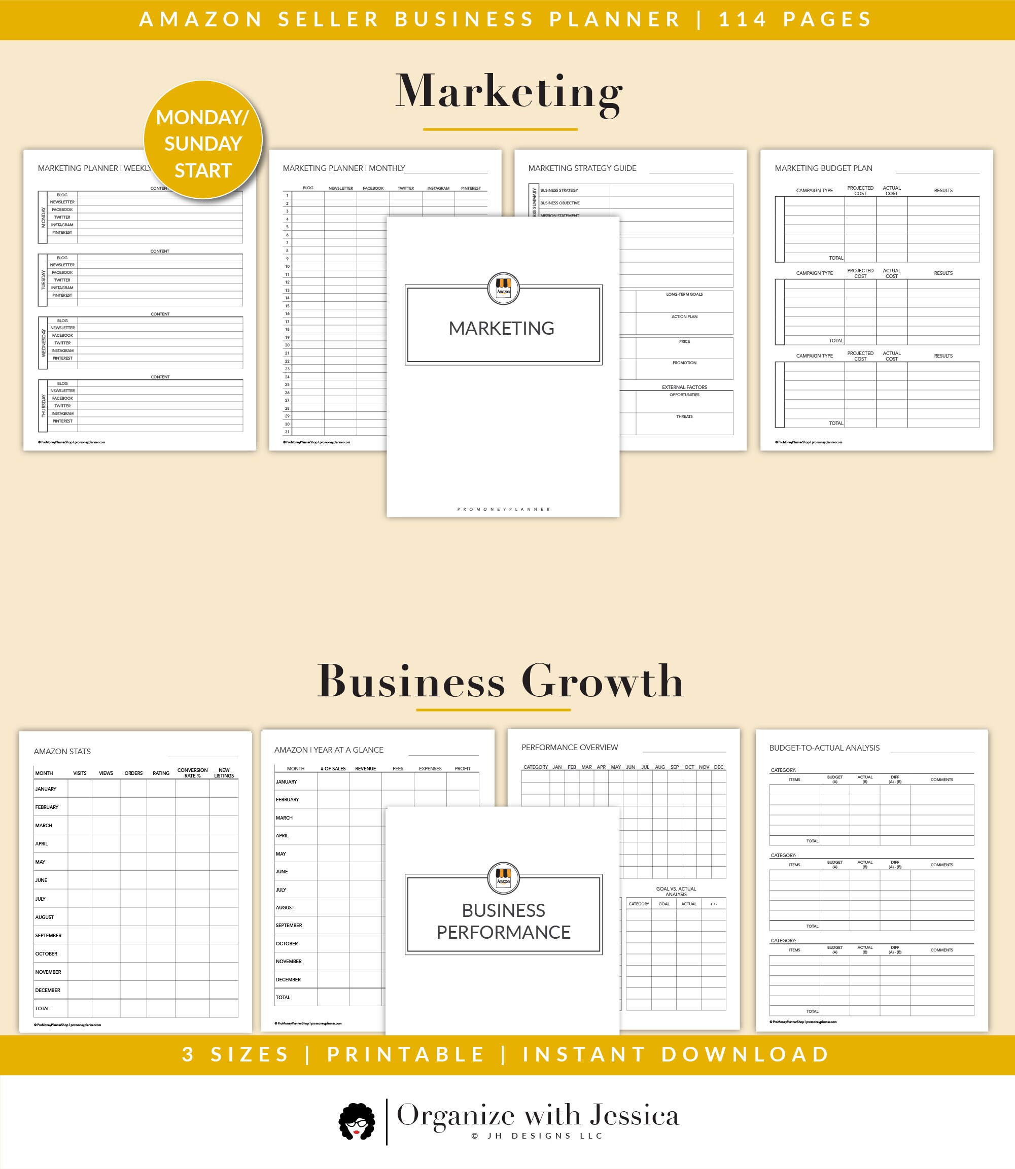 Amazon Seller Business Planner Printable Online Seller Etsy