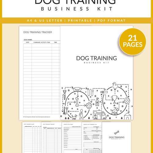 Dog Training Business Kit Printable Dog Trainer Service Etsy