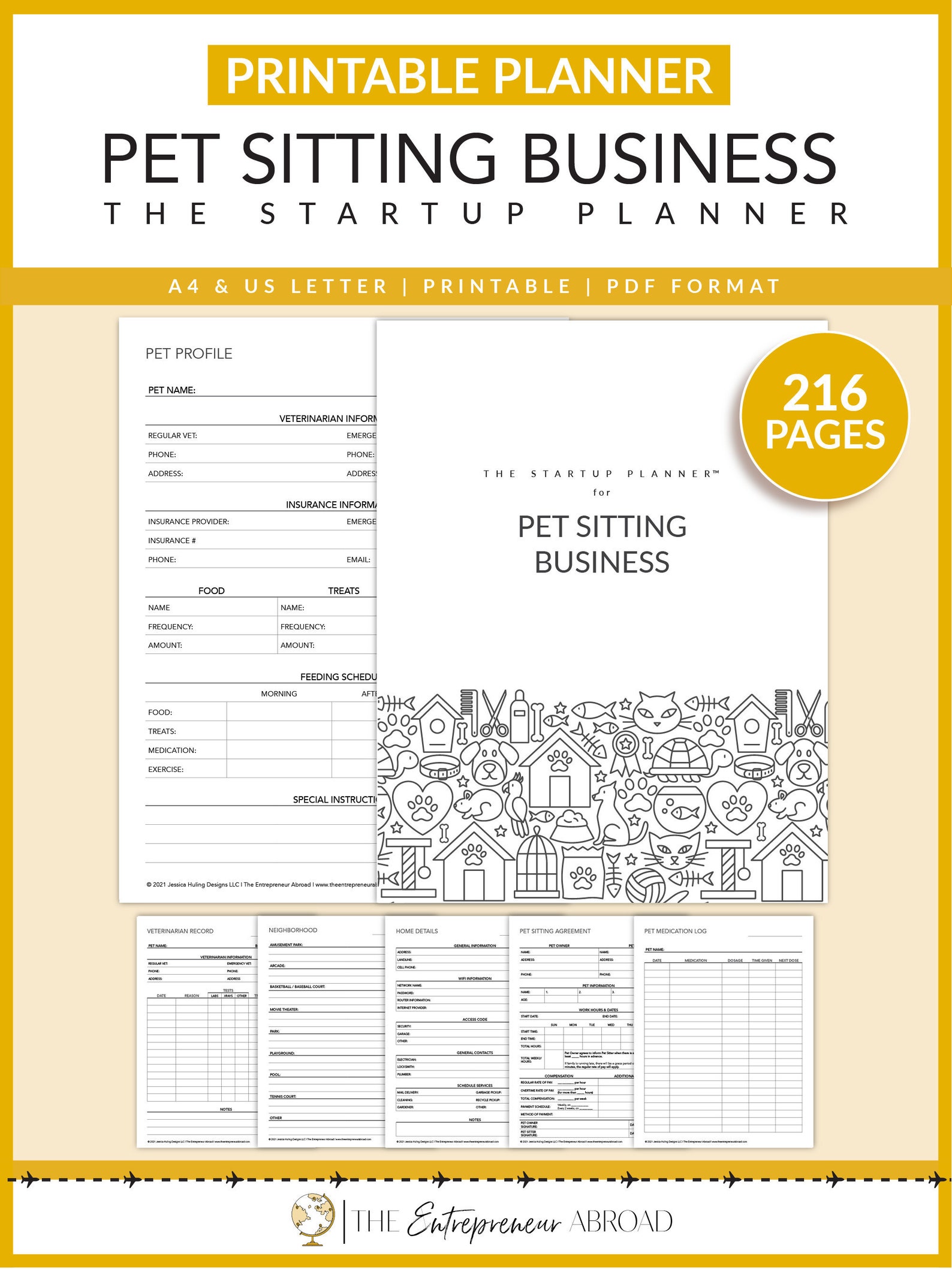 Pet Sitting Business The Startup Planner Printable Pet Etsy