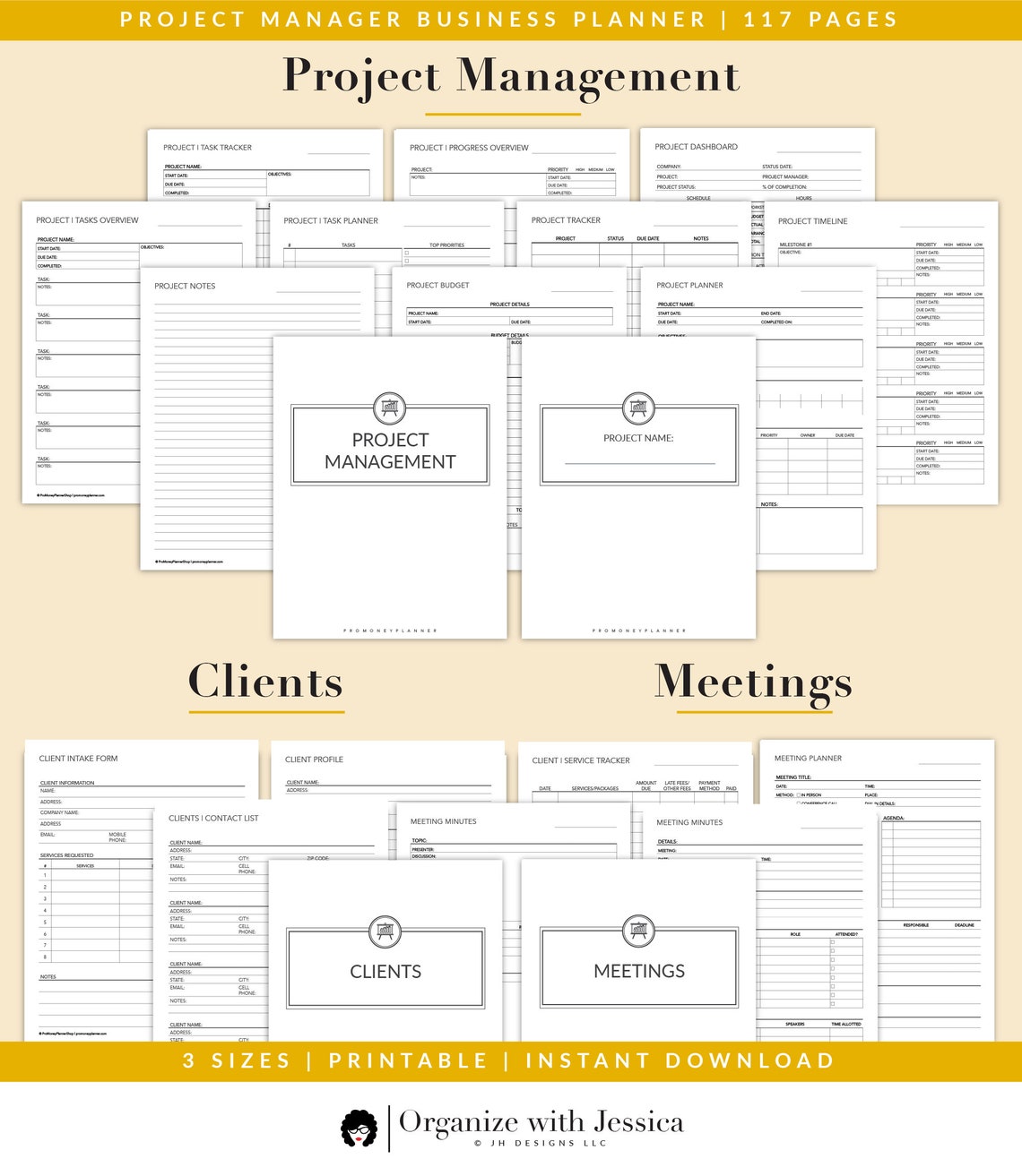 Project Manager Business Planner Project Management | Etsy