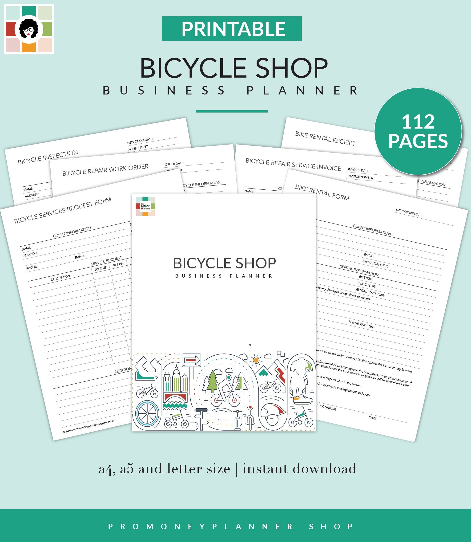 Bicycle Shop Business Planner Bike Repair Bike Rental
