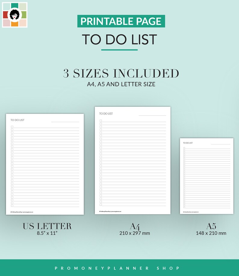 To Do List | Printable | PDF | US Letter | A4 | A5 | Instant Download ...