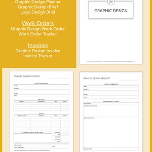 May include: A black and white printable graphic design invoice template with the title "Graphic Design Invoice" and the text "Client Information" and "Products" and "Services" and "Comments/Special Instructions".