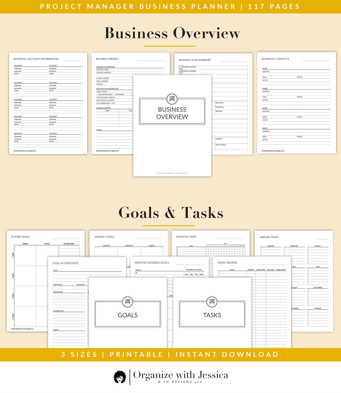 Project Manager Business Planner Project Management | Etsy
