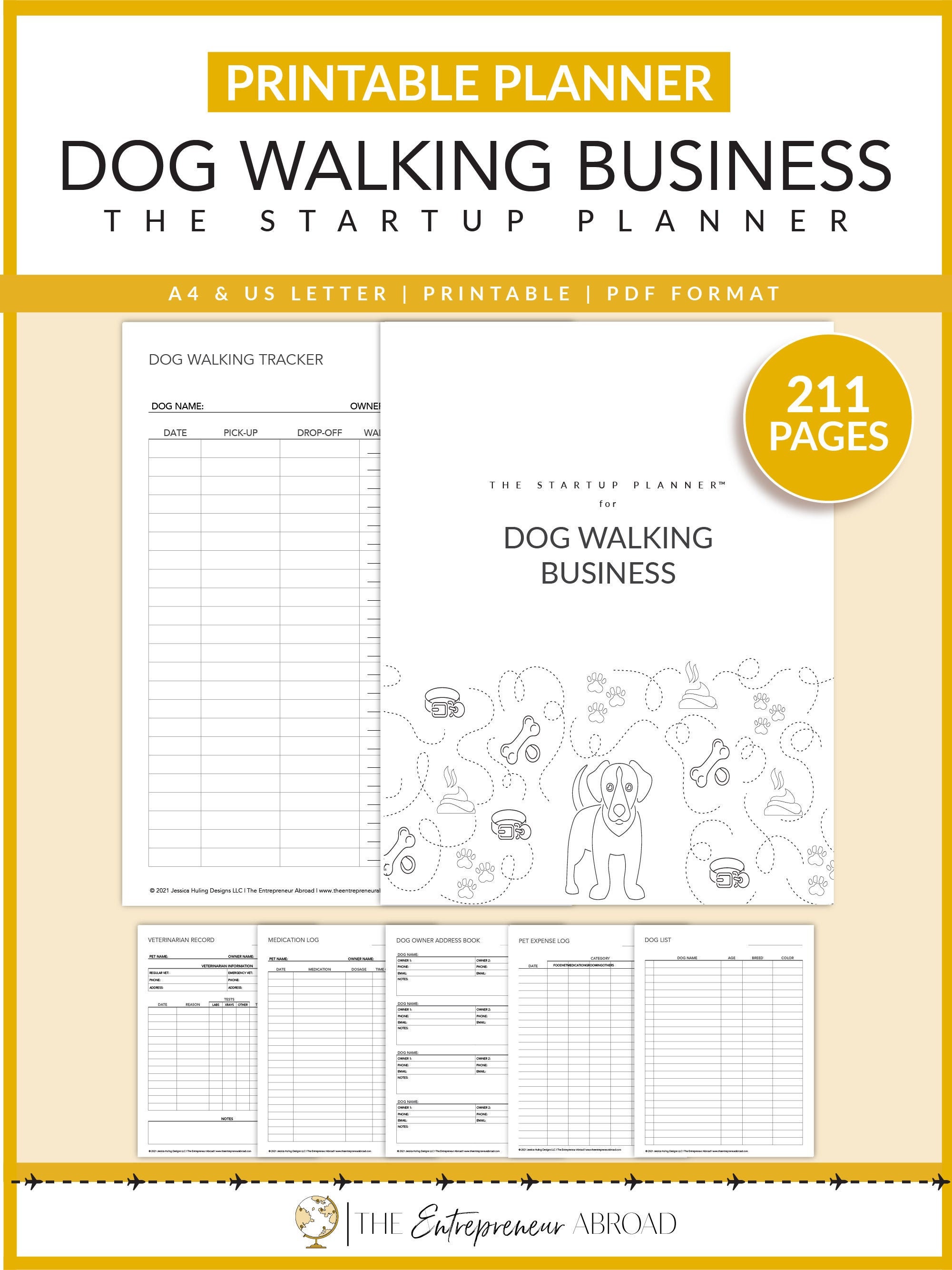 dog-walking-business-the-startup-planner-printable-dog-etsy