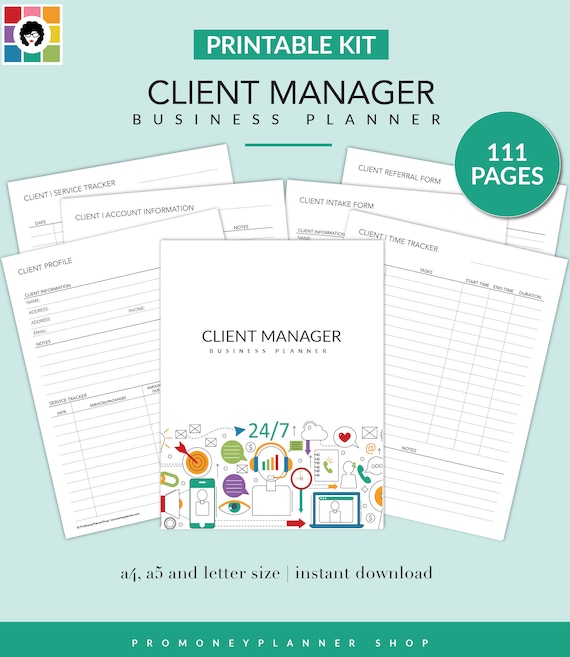 Client Manager Business Planner Client Management Client - Etsy