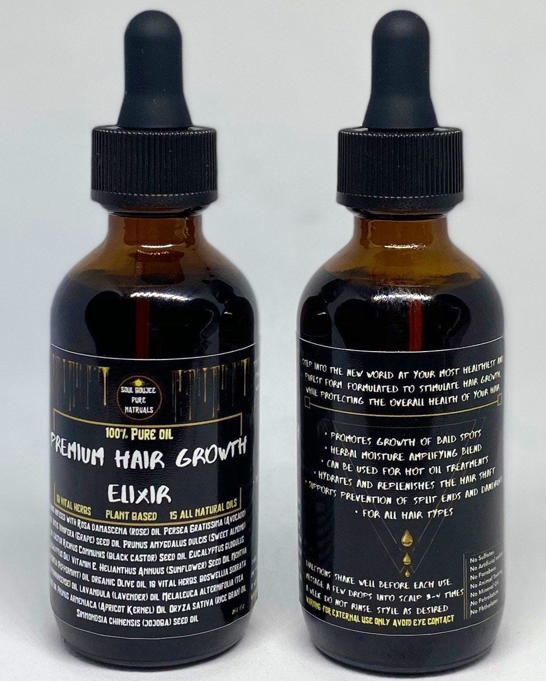 Best 1 Premium Hair Growth Elixir Hair Oil 100 Pure Natural Etsy