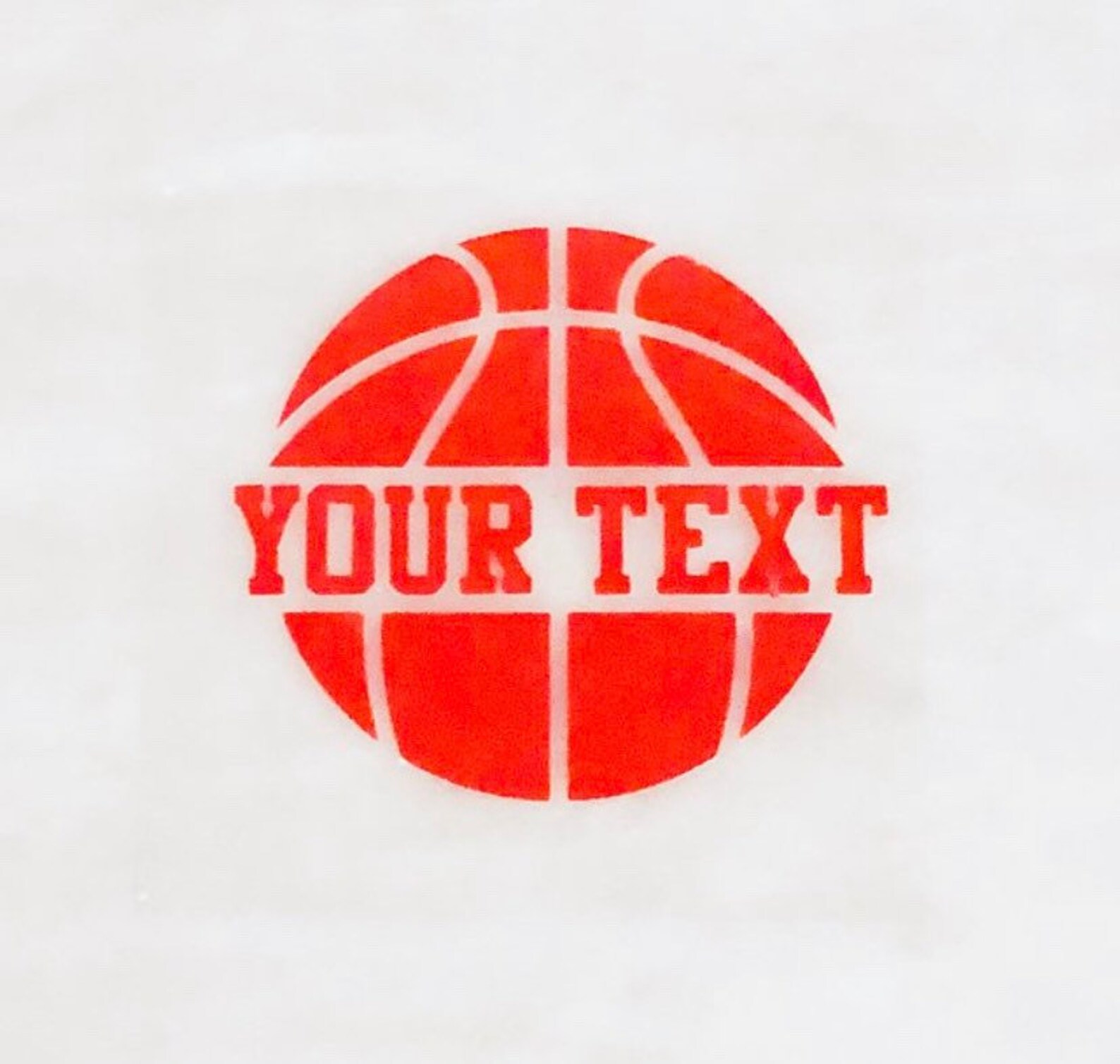 Custom Text Basketball Vinyl Decal Self Adhesive & Iron On Etsy