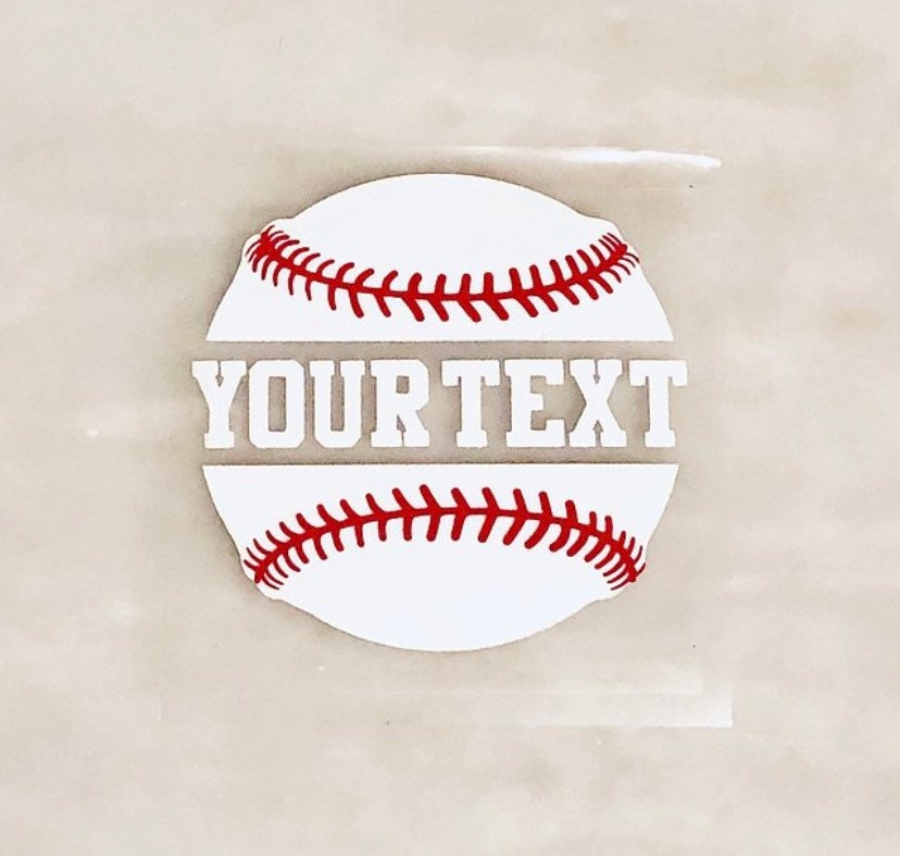 Custom Baseball/ Softball Vinyl Decal Self Adhesive & Iron Etsy
