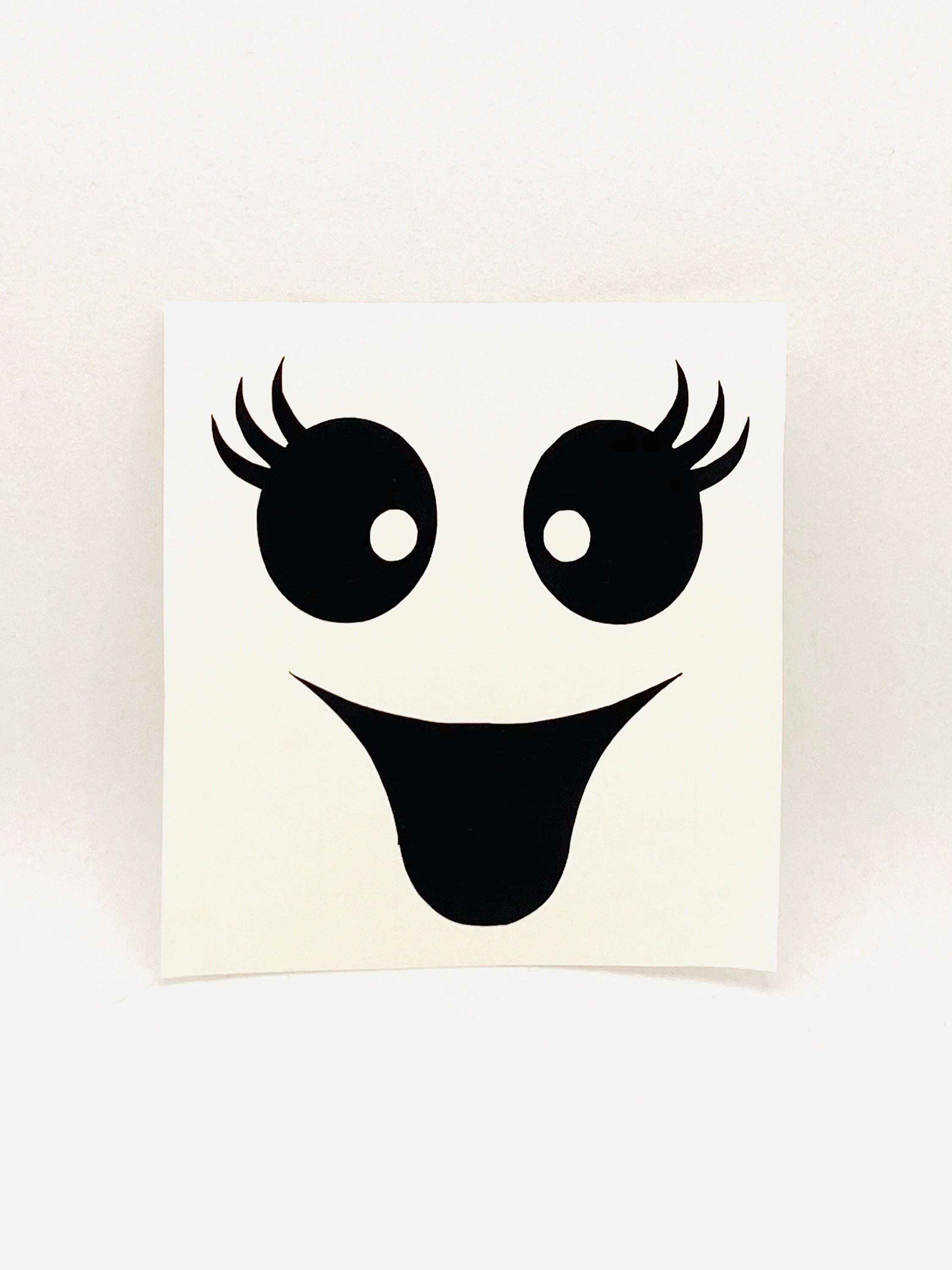 Girly Ghost Face Vinyl Decal Ghost Face Ironon Ghost Face Etsy Canada