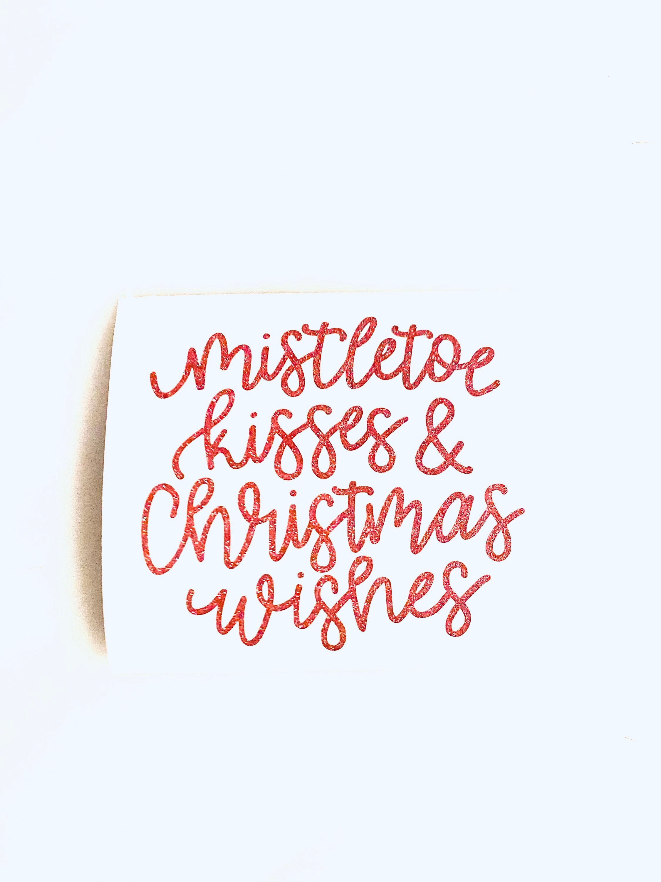 Mistletoe Kisses and Christmas Wishes Vinyl Decal Self | Etsy