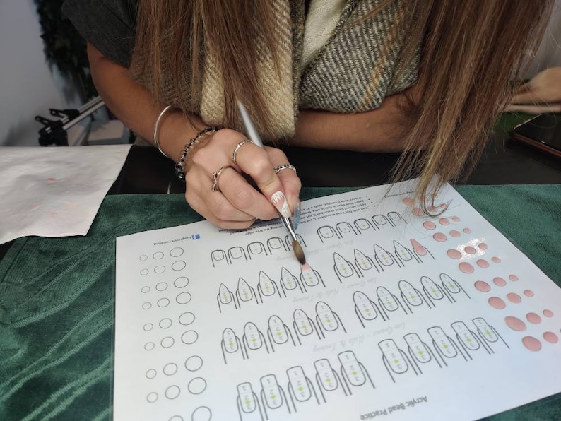 Acrylic Bead Pick up Practice Sheet DIGITAL DOWNLOAD Etsy UK