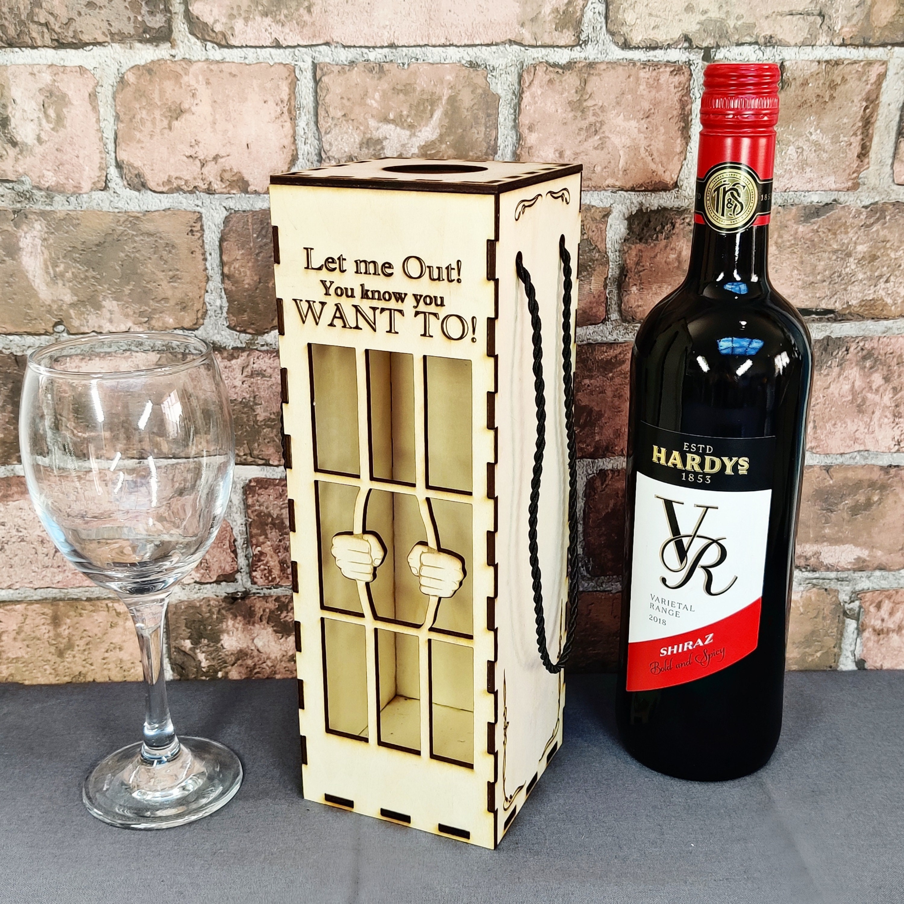 Jailed Wine Box. Gift for Him. Gift for Her. Christmas. Wine Etsy UK