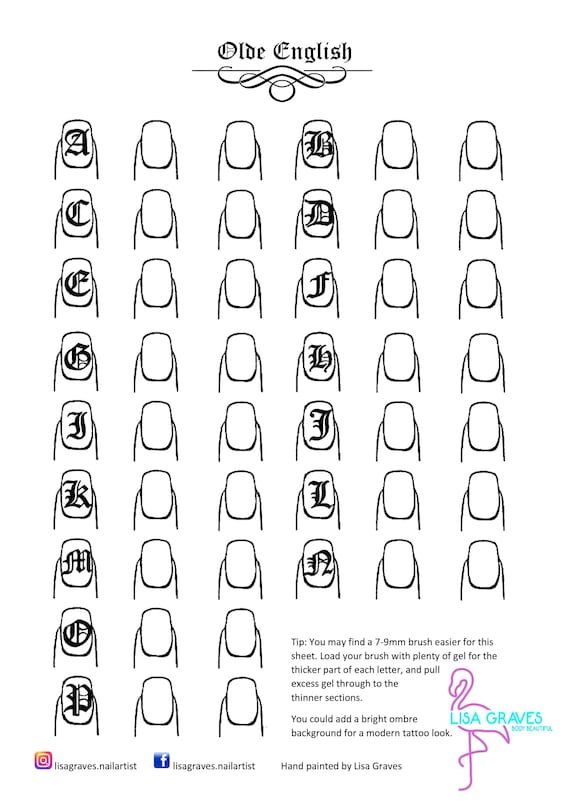 Nail design practice sheet | Printable nail art, Printable nail art  practice sheet, Printable nail art templates