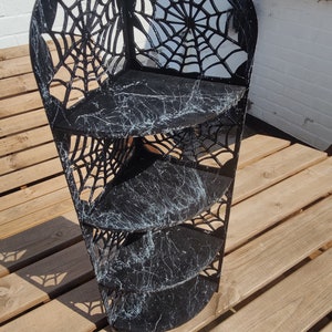 Cobweb gothic display shelves. READ DESCRIPTION Alternative goth death decor. Halloween. Handmade. York ghosts