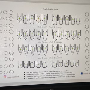 Acrylic bead pick up practice sheet DIGITAL DOWNLOAD