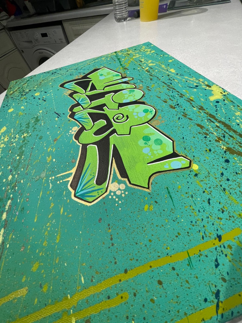 Personalised Custom Graffiti Canvas Etsy
