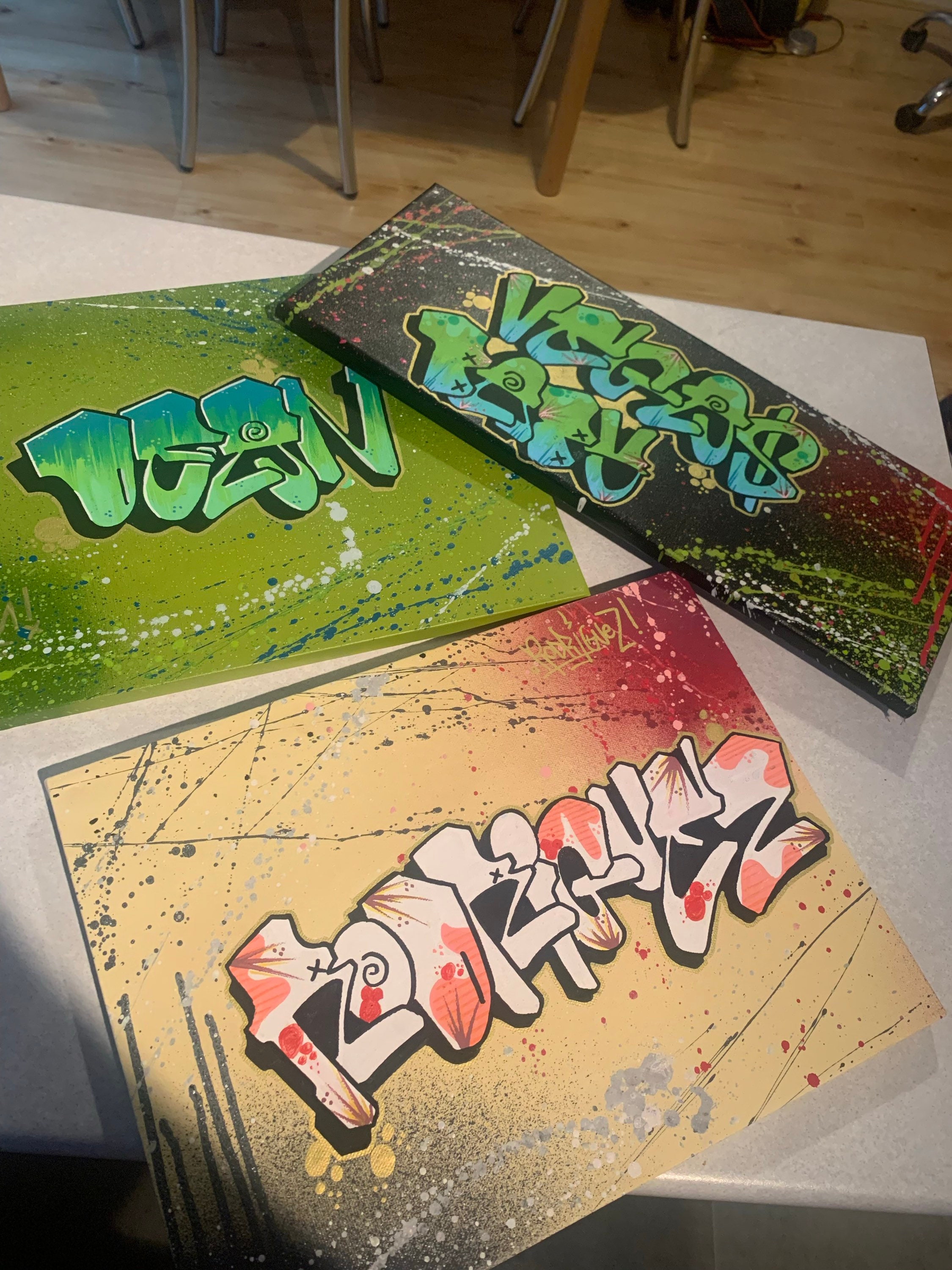 Personalised Custom Graffiti Canvas Etsy