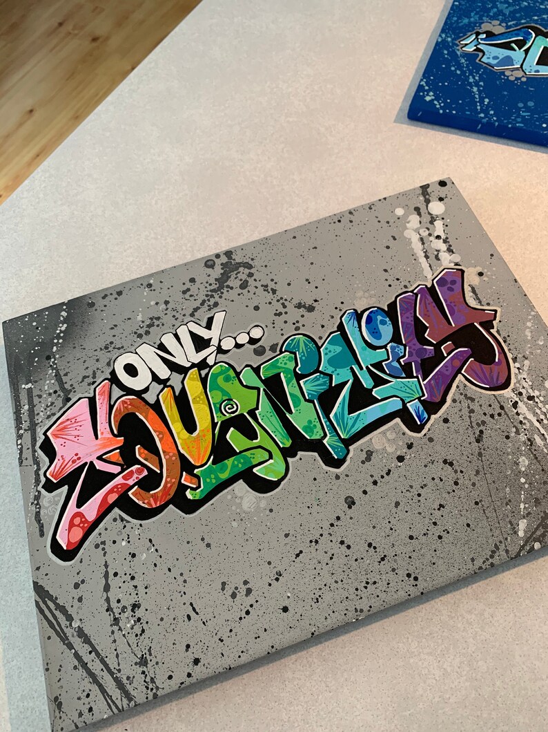 Personalised Custom Graffiti Canvas Etsy