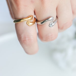 Hug Ring, 18K Gold Plated, Simple Ring, Statement Ring, Gift for Her, Mothers Idea, for Mom Girl Friend, Hug Band, Ring for women