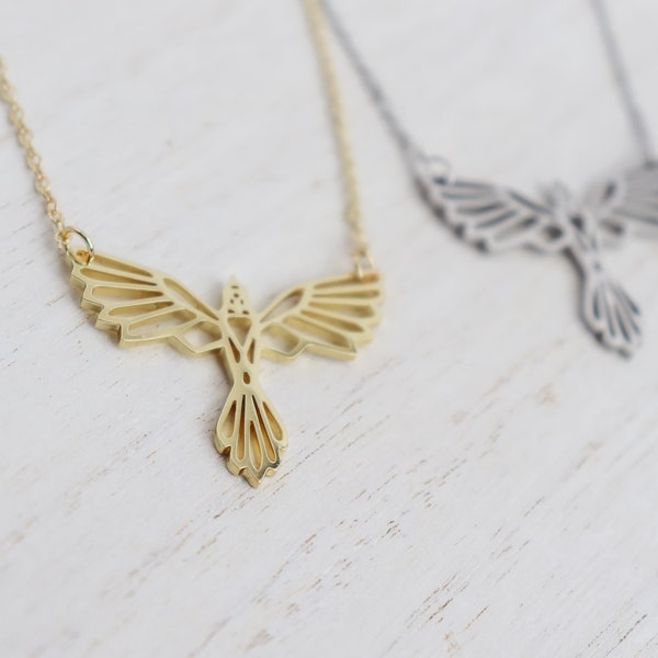 Geometric Bird / Eagle Necklace 18K Gold Plated, Layering Necklace, Bridesmaid, Mothers gifts, Dainty, Minimalist, Necklace For Women