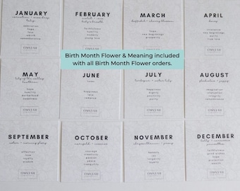 Birth Month Flower Cards - Omnyah Brand