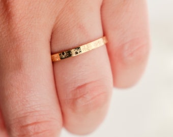 Burst Sun Band, Sun Ring, 18K Gold, Sunshine Ring, Sunshine Band, Bridesmaid, Statement Ring, Dainty Ring, Minimalist, Ring for women