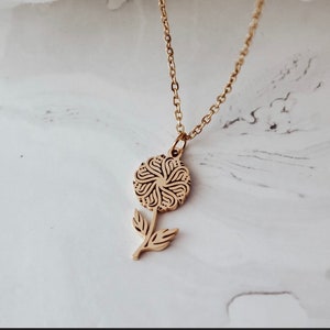 ALLAH Flower Pendant, Allah Necklace, God Necklace, 18K Gold Plated, Eid Gifts for Her, Mom, Islamic Calligraphy Jewellery Meaningful Dainty