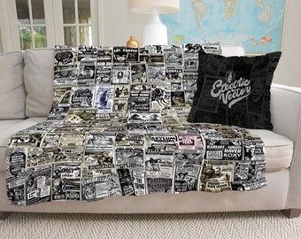 Monster Movie Ads - Throw Blanket