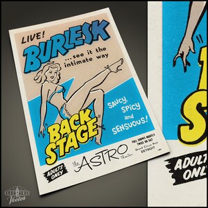Cartel rosa de Burlesque Back Stage