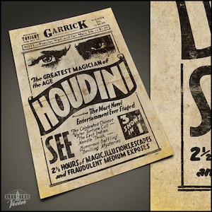 Houdini Garrick letzte Show Poster