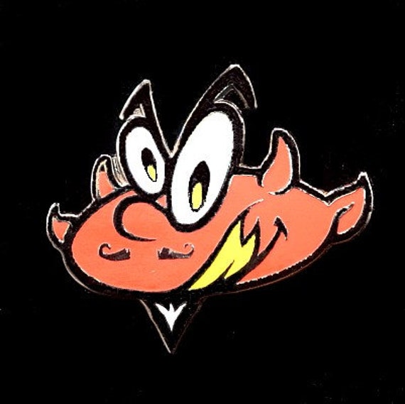 Tasty Reddevil Enamel Pin Etsy UK