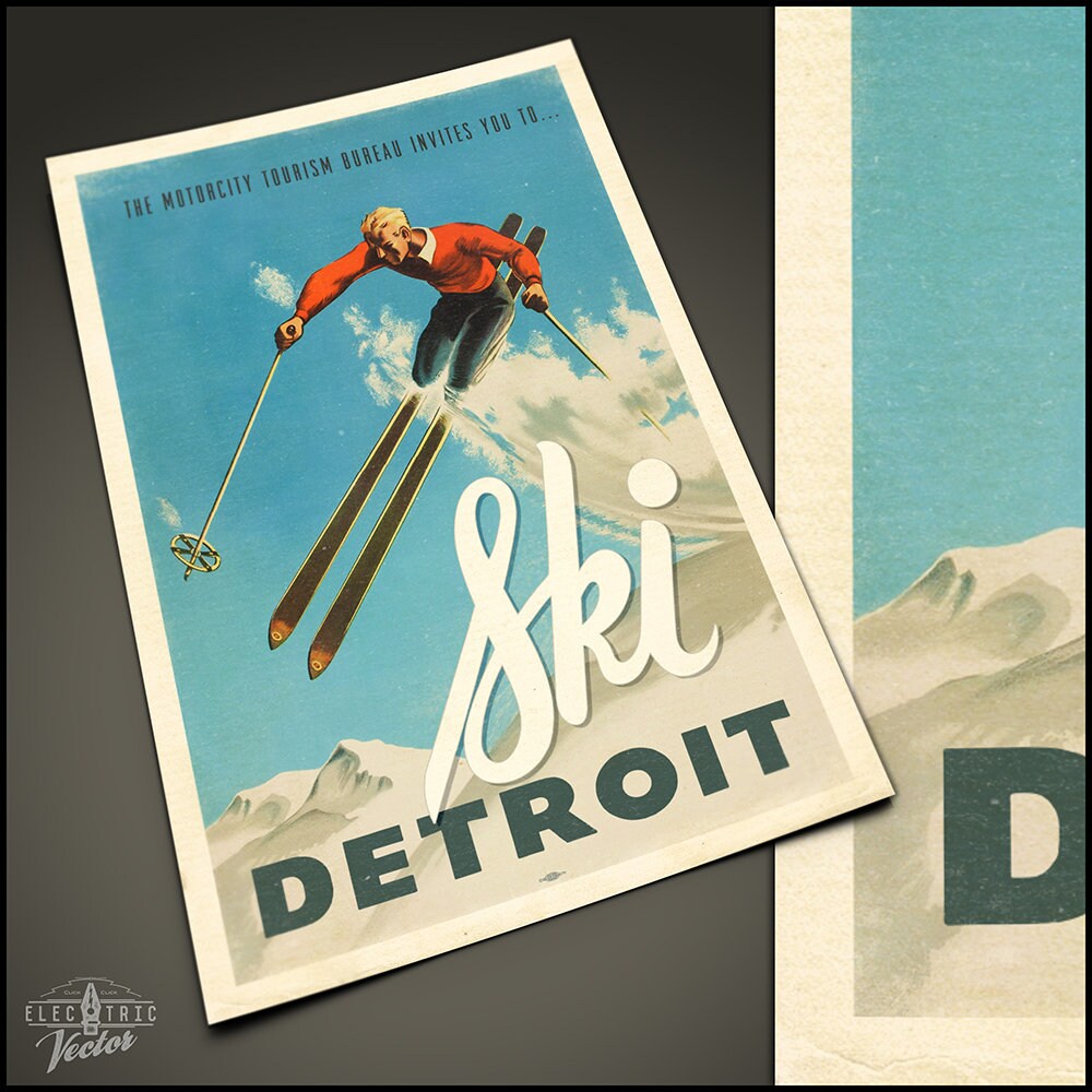 Ski Detroit Poster