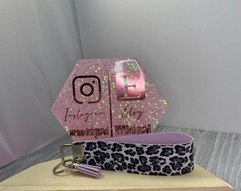 Purple Snow Leopard Keychain