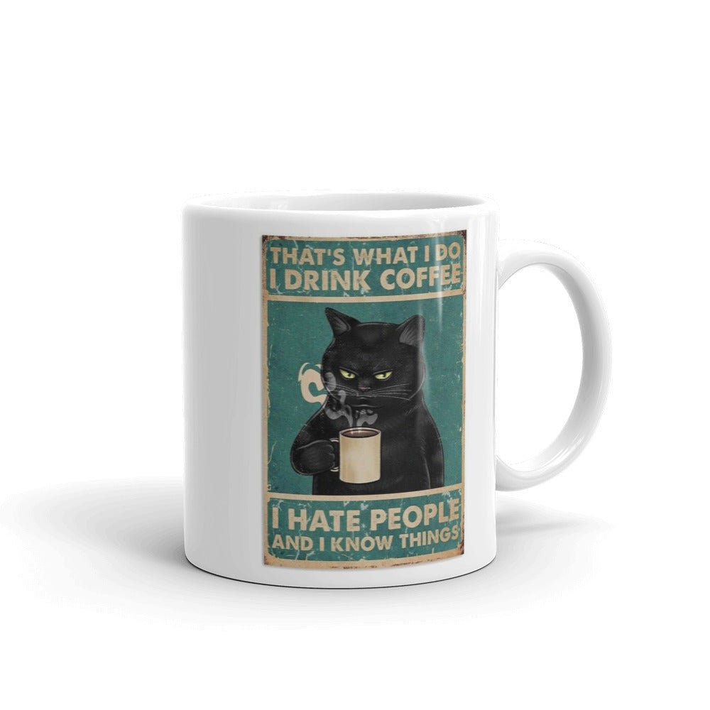 Discover I Hate Morning People - Lustig Katze Kaffee Tasse