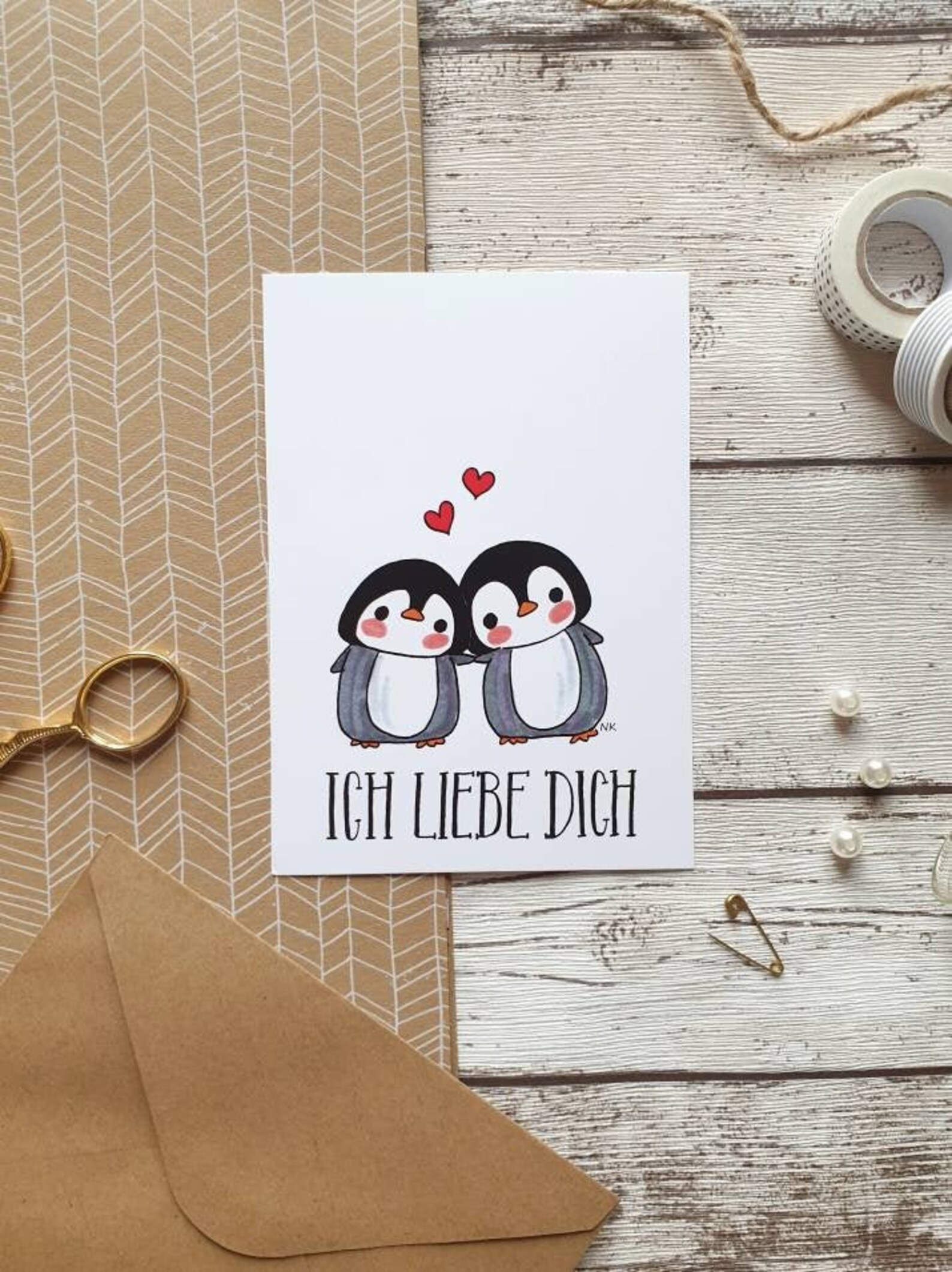 Grußkarte / Postkarte / Liebeskarte Ich liebe Dich Etsy