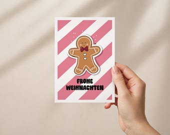 Weihnachtskarte Frohe Weihnachten – festliche Grußkarte, Weihnachtskarte mit Umschlag, Fröhliche Weihnachtsgrüße, Merry Christmas