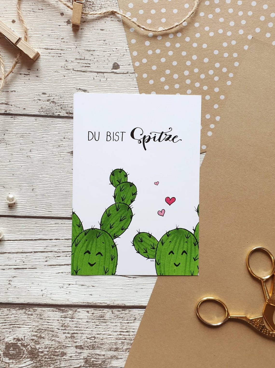 Grußkarte / Postkarte Kaktus Du bist Spitze Etsy