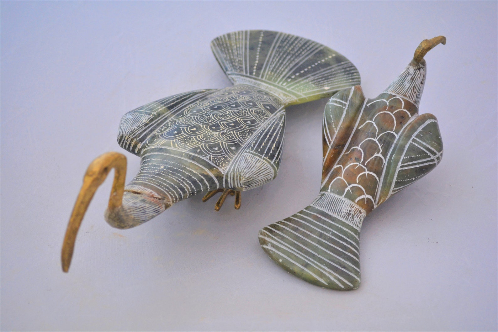 Antique Egyptian Cranes Pair Etsy