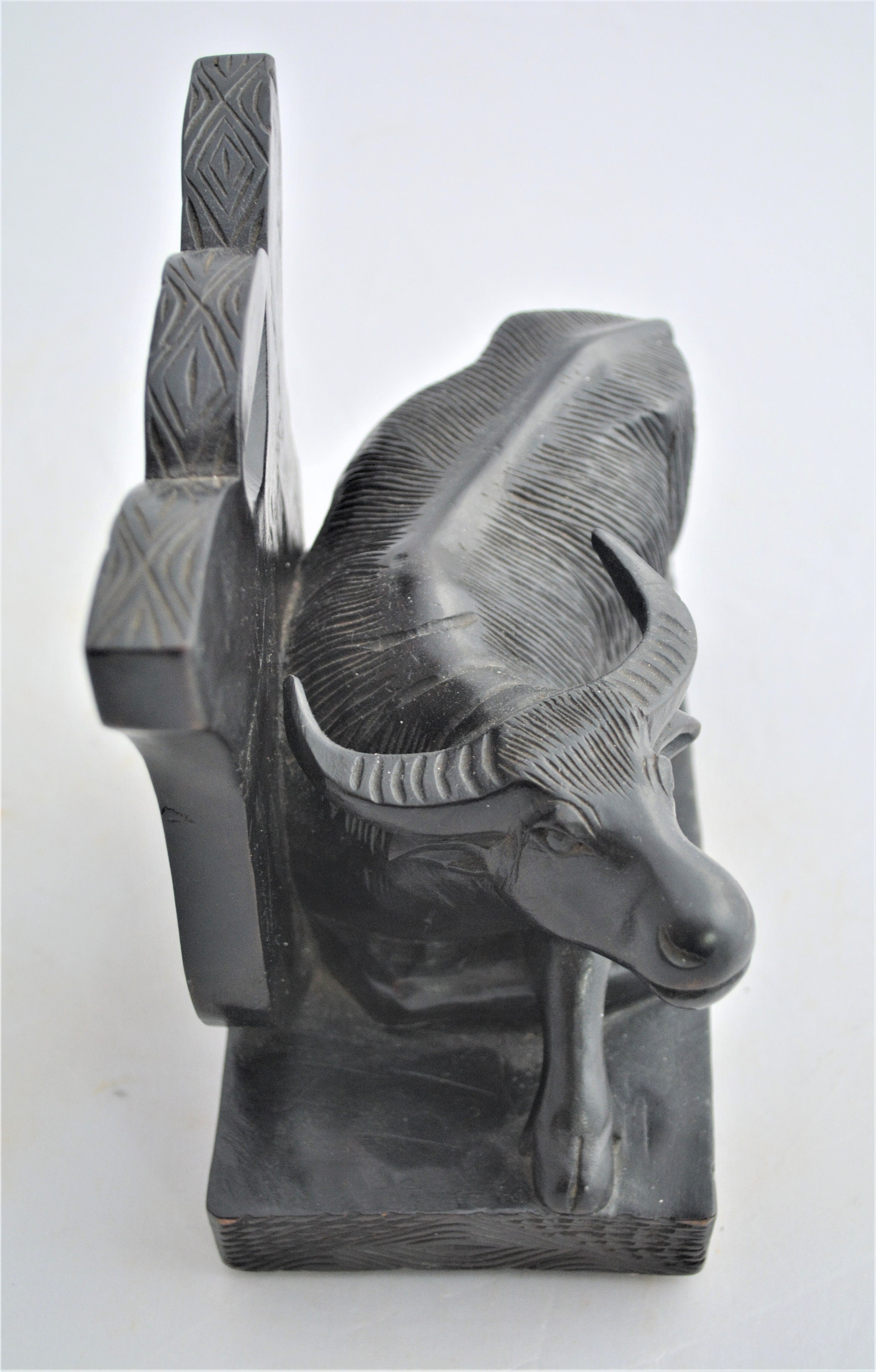 Wooden Ox Sculpture Etsy