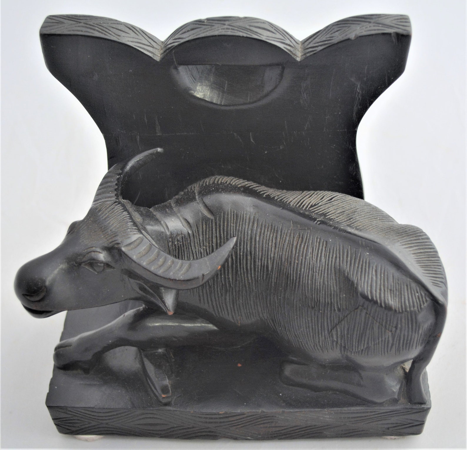 Wooden Ox Sculpture Etsy