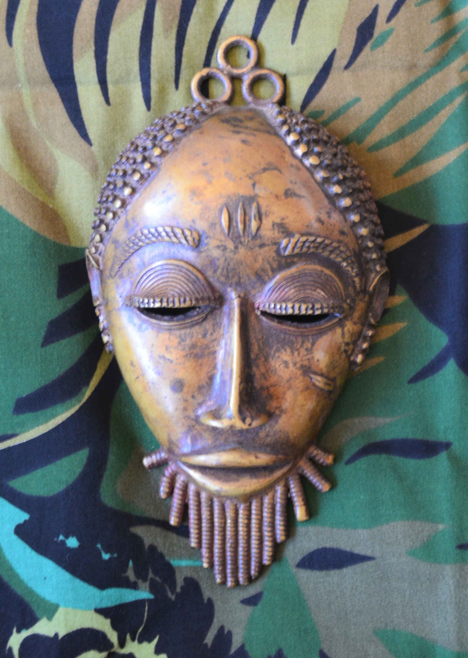 Antique Kenyan Bronze Tribal Masks pair Etsy