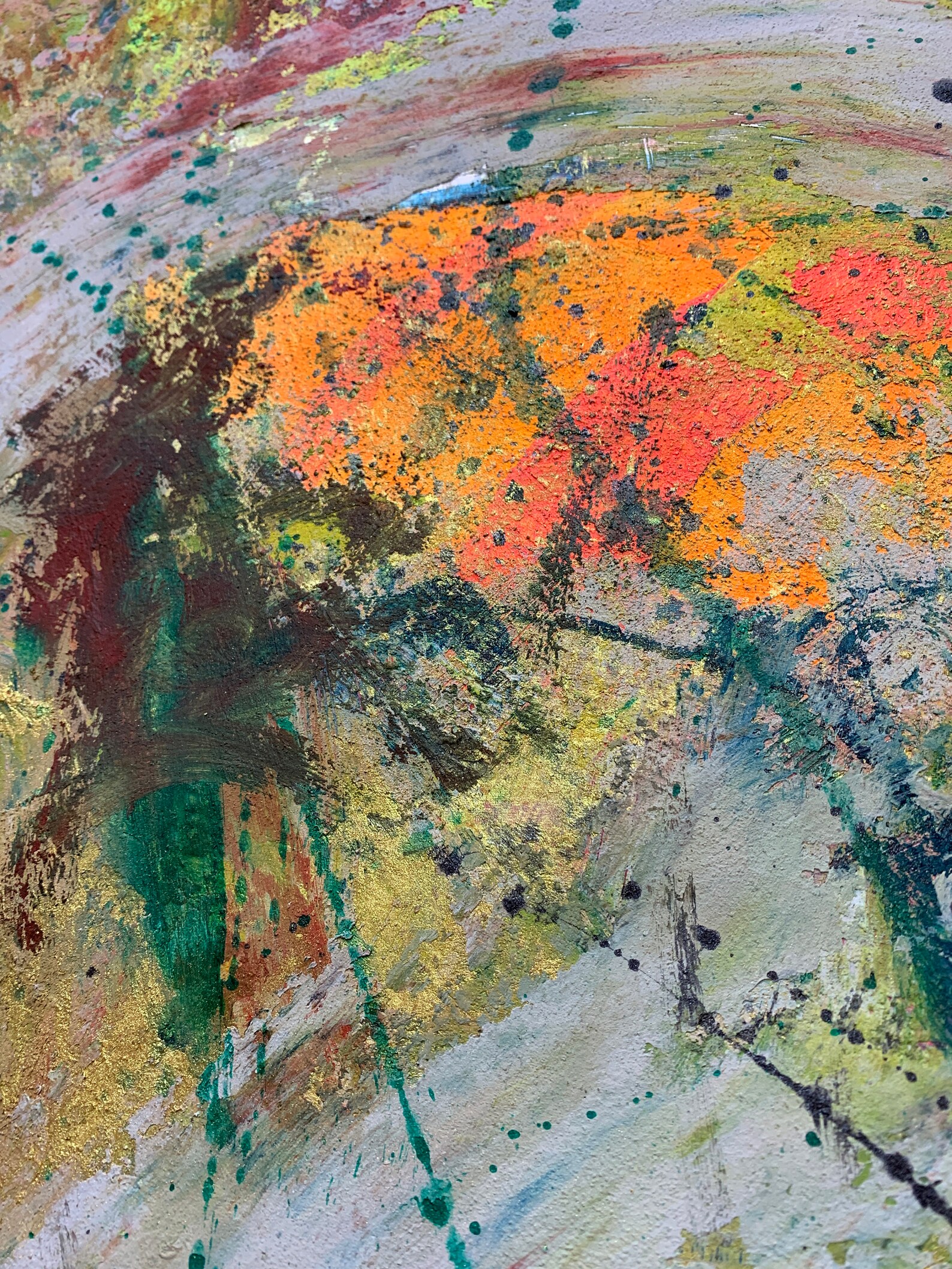 Large acrylic painting on cardboard Original Art Cardboard Etsy