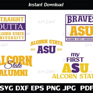 Alcorn State University Svg , Alcorn State Alumni,ASU 1871, Alcorn State BRAVES Svg , Cut Files, Svg Files for Cricut, Silhouette cut files.