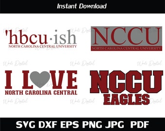 NCCU イーグルス SVG バンドル、ノースカロライナ中央大学 (デジタル ダウンロード)