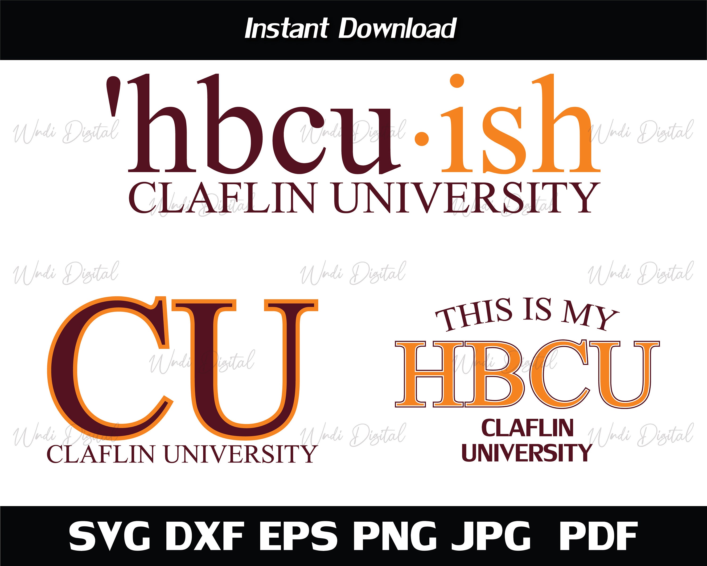 Hbcuish Claflin University Svg Cut Files Svg Files for Etsy