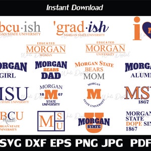 Hbcu - ish Morgan State University Svg , HBCU Bundle svg Cut Files, Svg Files for Cricut, Silhouette cut files.