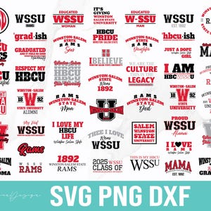 Hbcu Pride Winston-Salem State University Svg, New Hbcu 2025 Collection, WSSU Rams Svg, Winston Salem State 1892, HBCU Bundles Svg, Png, Dxf